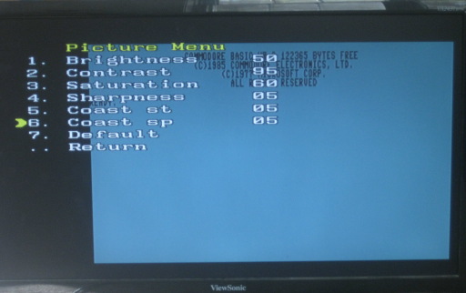 Correct (for C128) GBS-8220 Picture Settings